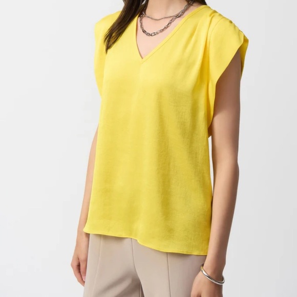 ZARA Trafaluc Sheer Top Yellow Muscle Tee - Picture 1 of 4